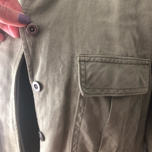 Rails Maverick Green Linen Fall Jacket - Picture 4 of 6